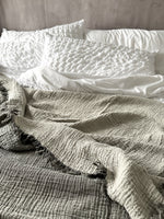 Olive Natural Double Sided Bed Blanket