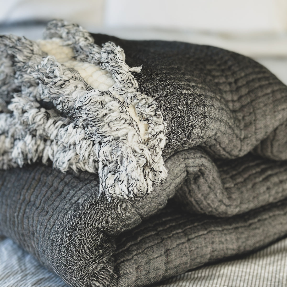 Extra Thick Muslin Comforter, King