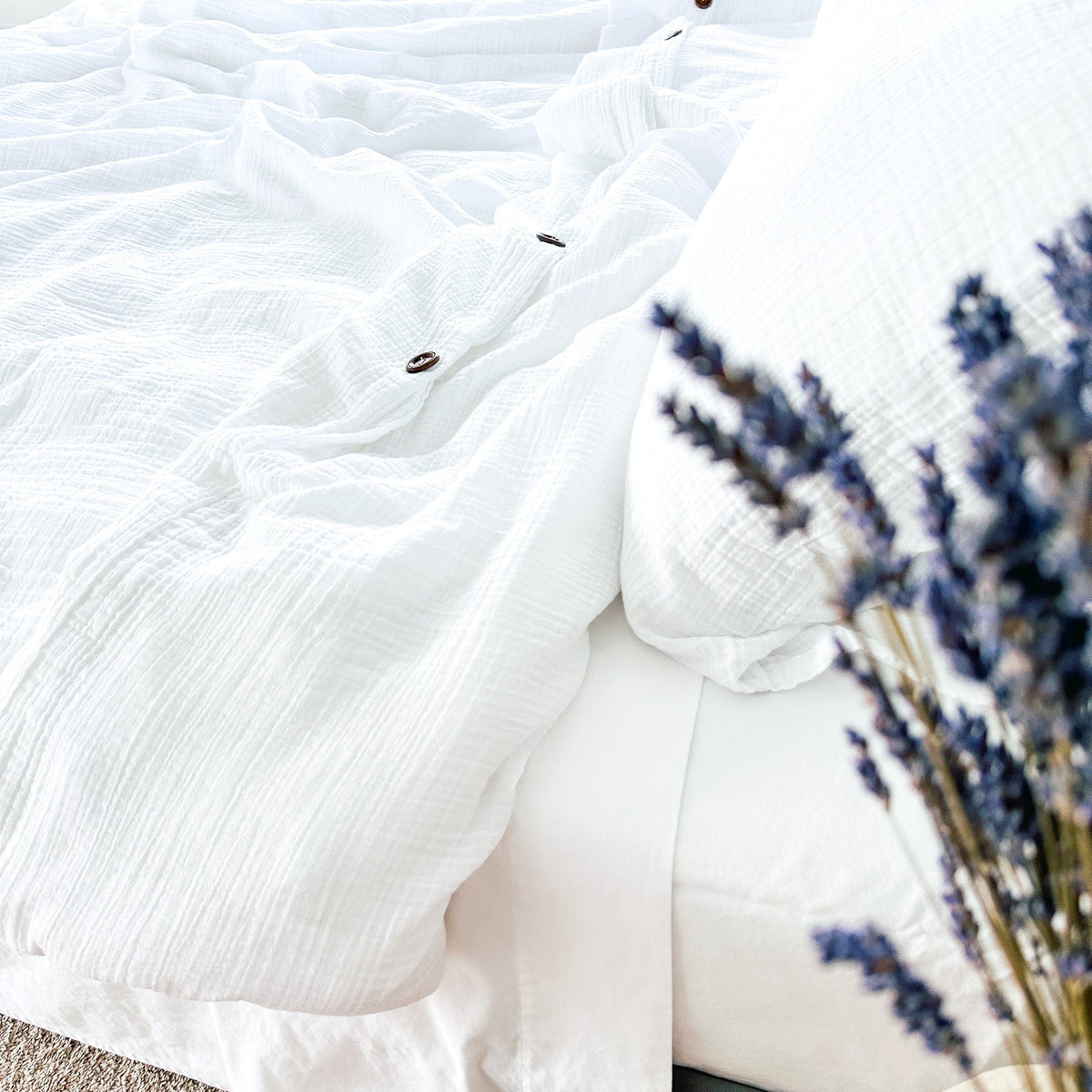 White Organic Cotton Pillowcase Set of 2