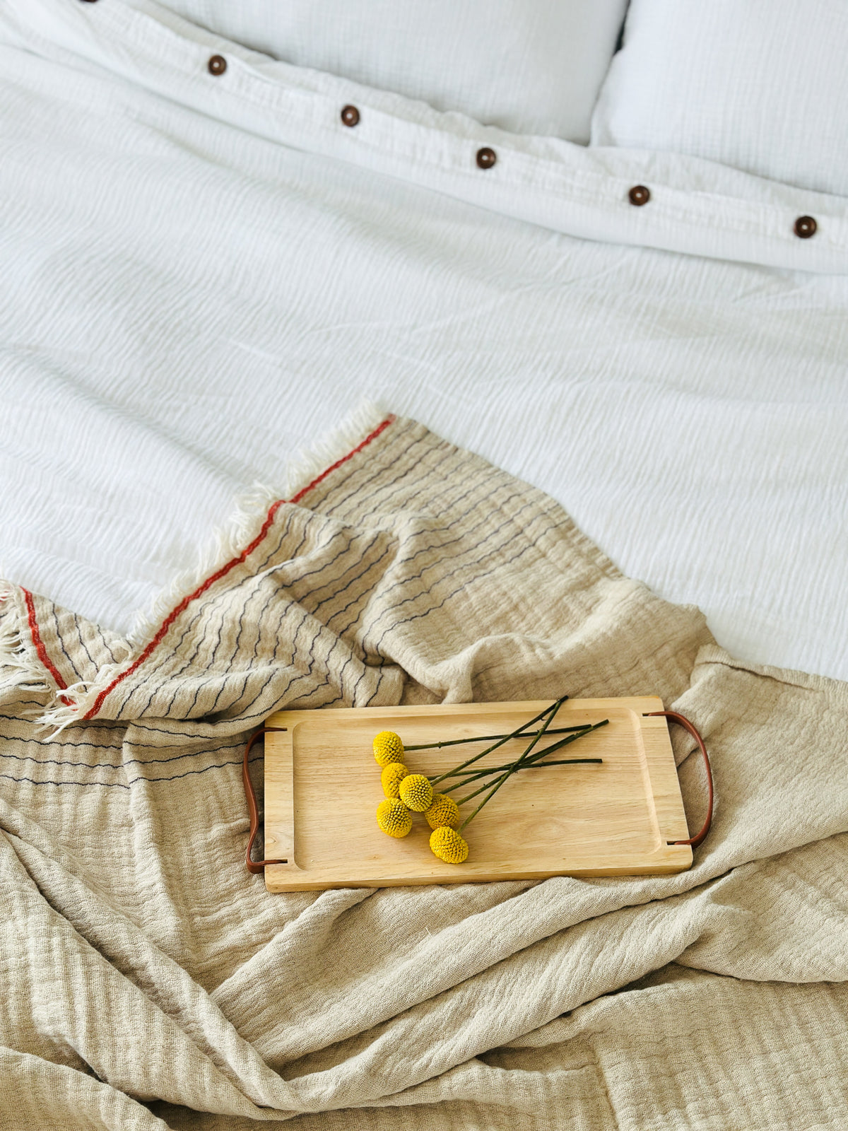 Sand Throw with Fringe – Natural, Lightweight & Earthy