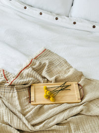 Sand Throw with Fringe – Natural, Lightweight & Earthy