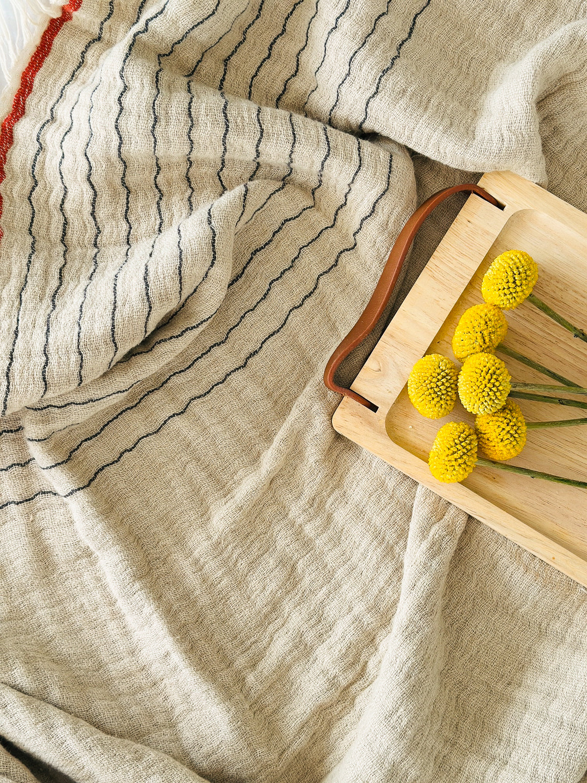 Sand Throw with Fringe – Natural, Lightweight & Earthy