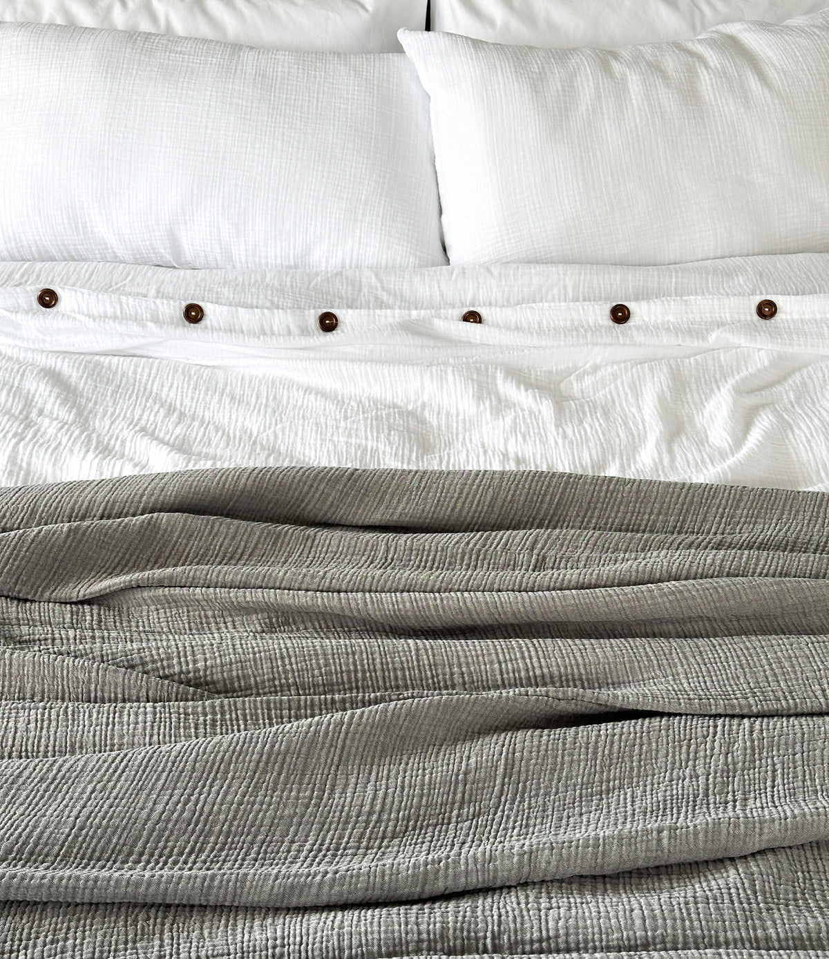 Clay Organic Muslin Blanket – Earthy Double-Sided Comfort
