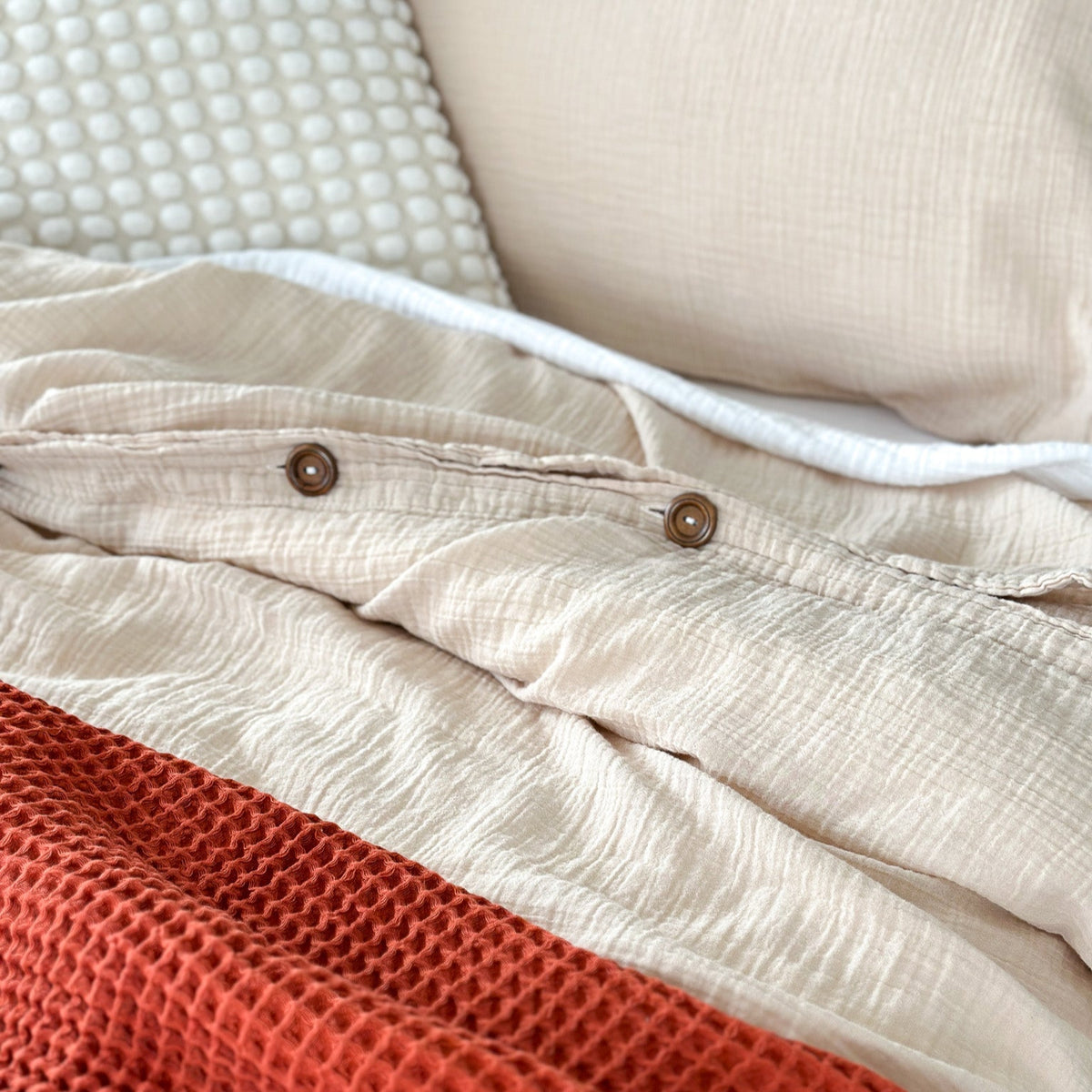 Sand Organic Cotton Duvet Cover