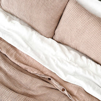 Forest Green Organic Waffle Pillowcases Set of 2