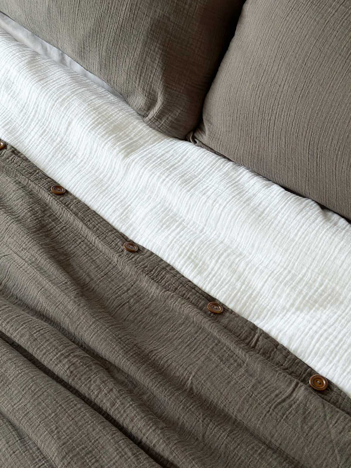 Gray Organic Cotton Pillowcase Set of 2