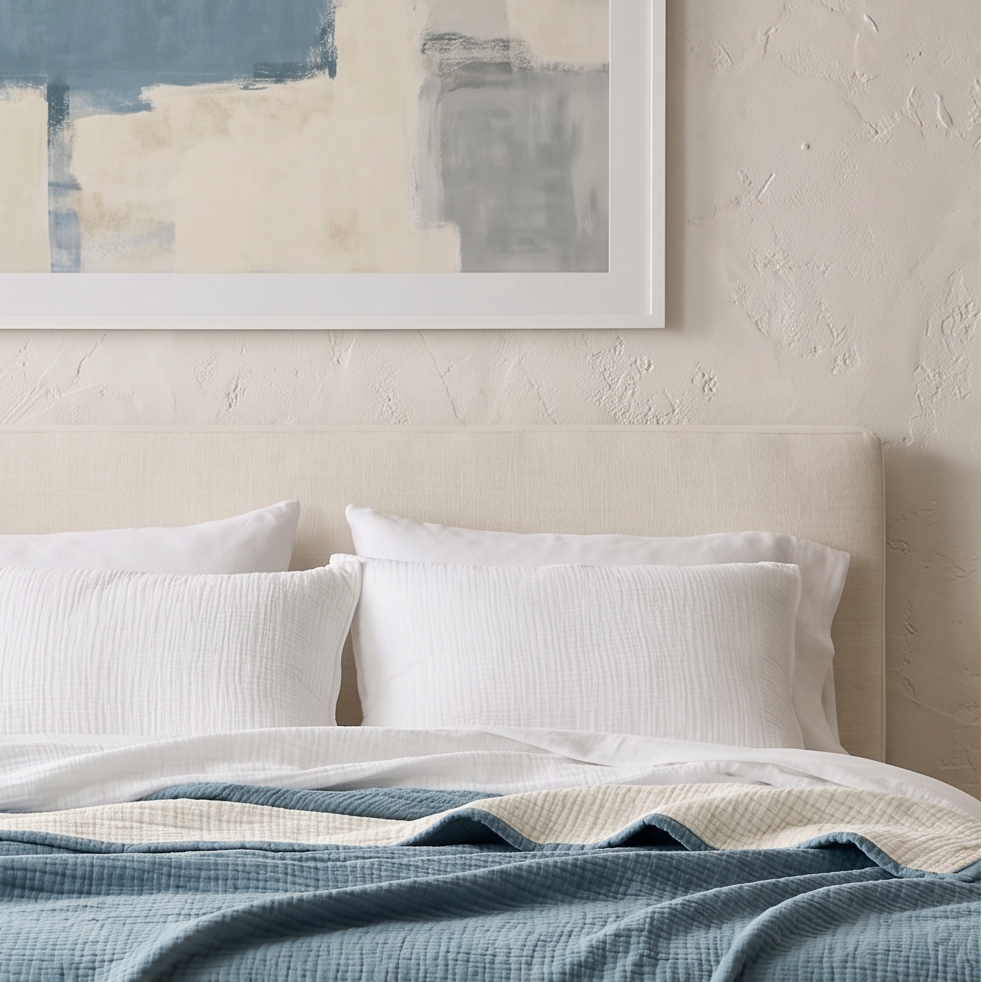 Ocean Organic Muslin Blanket – Double-Sided