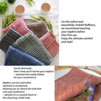 Dusty Pink Crinkle Cotton Napkin Set