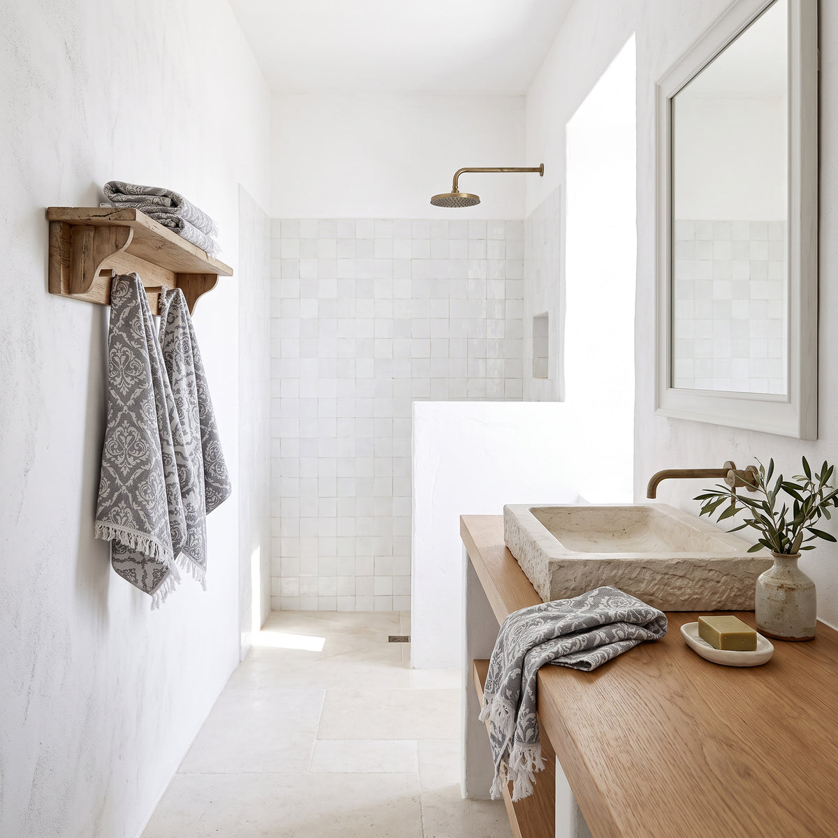 Heritage Cotton Towel, Gray