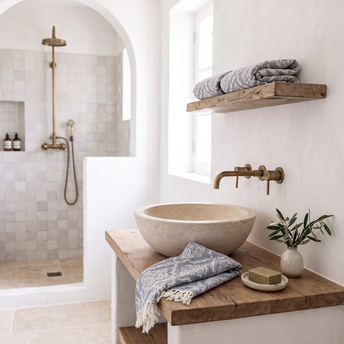 Heritage Cotton Towel, Gray