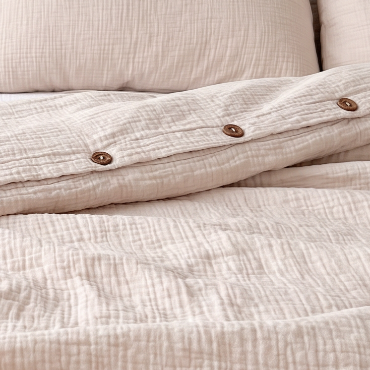 Natural Airy Soft Organic Cotton Duvet Cover