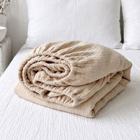 Organic Cotton Gauze Fitted Sheet – Natural