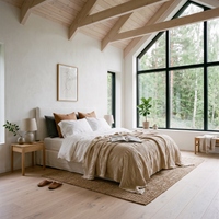 Soft Waffle Blanket with Fringes in Latte