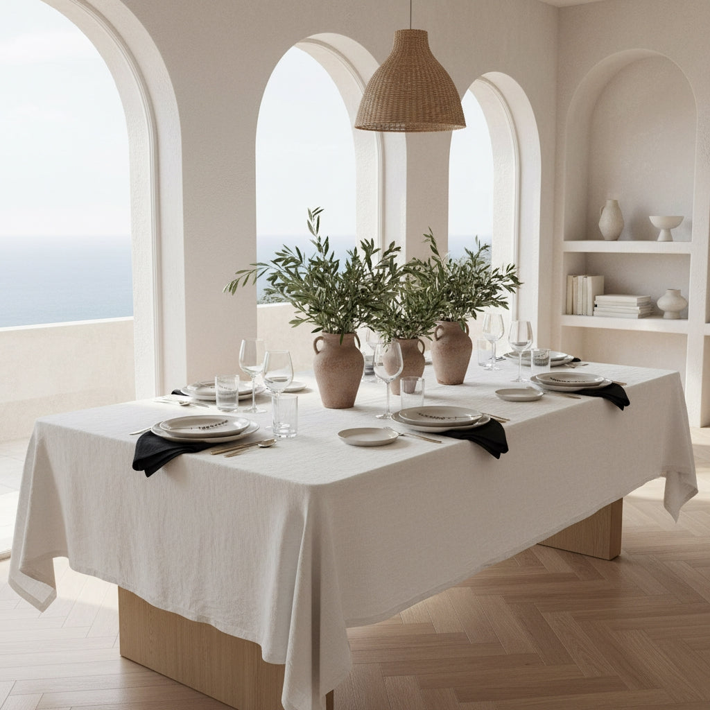 Black Linen Napkin Set of 4