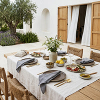 Black Striped Linen Napkin Set of 4