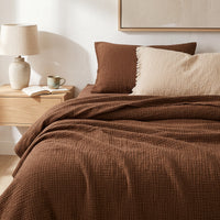 Organic Cotton Gauze Pillowcase Set of 2 - Brown