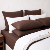 Organic Cotton Gauze Fitted Sheet – Brown
