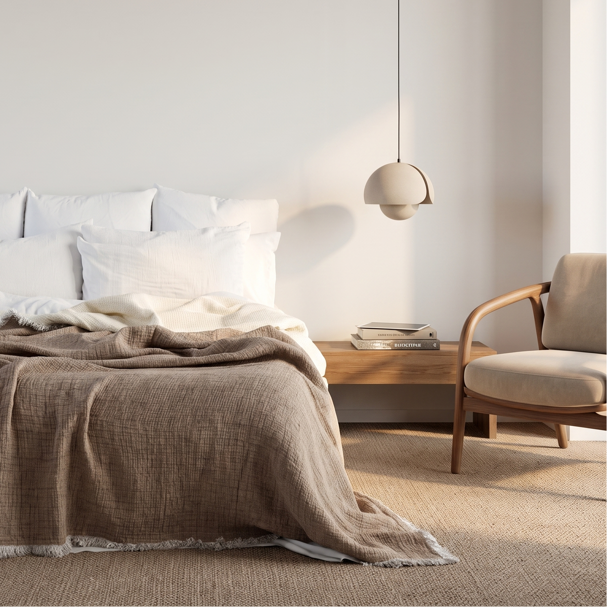 Coffee Organic Quilt Blanket – Reversible