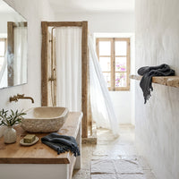 Waffle Hand Towel, Charcoal
