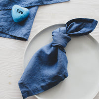Denim Blue Linen Napkin Set of 4