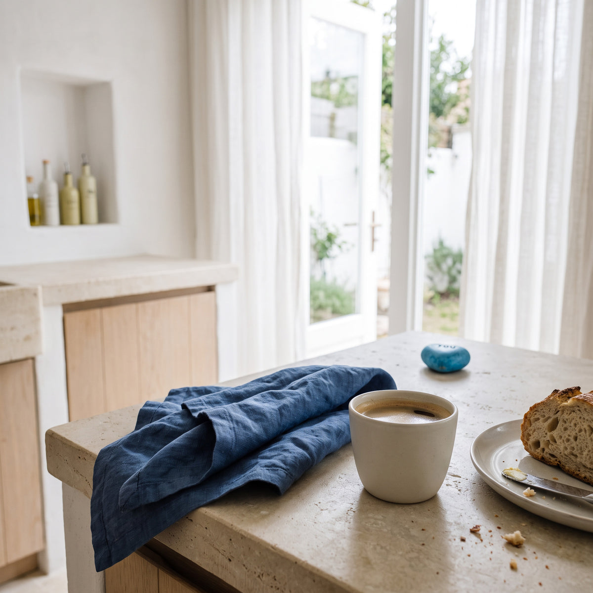 Denim Blue Linen Napkin Set of 4