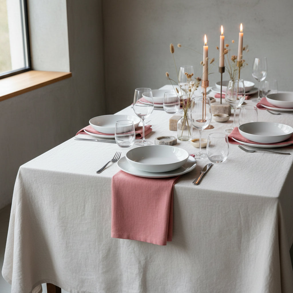 Mix and Match Linen Napkins in Various Colors and Size - Set of 4