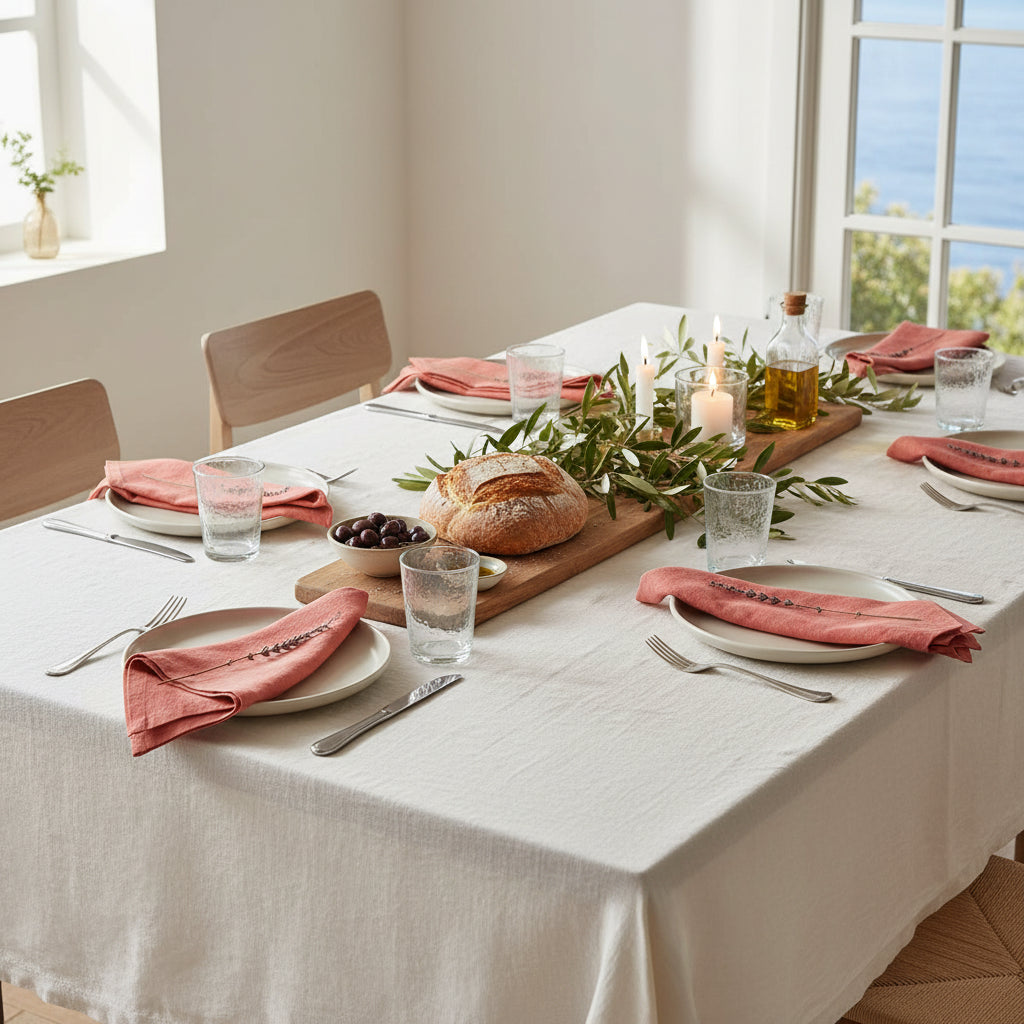 Mix and Match Linen Napkins in Various Colors and Size - Set of 4