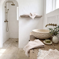 Fish Cotton Towel, Natural