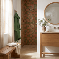 Forest Green Organic Waffle Hooded Bathrobe