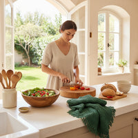 Forest Green Waffle Kitchen Towel