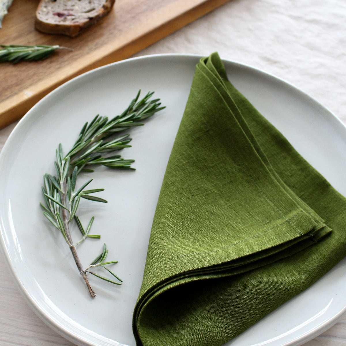 Forest Green Linen Napkin Set of 4