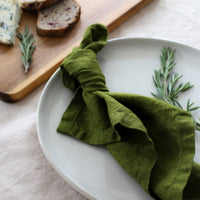 Forest Green Linen Napkin Set of 4