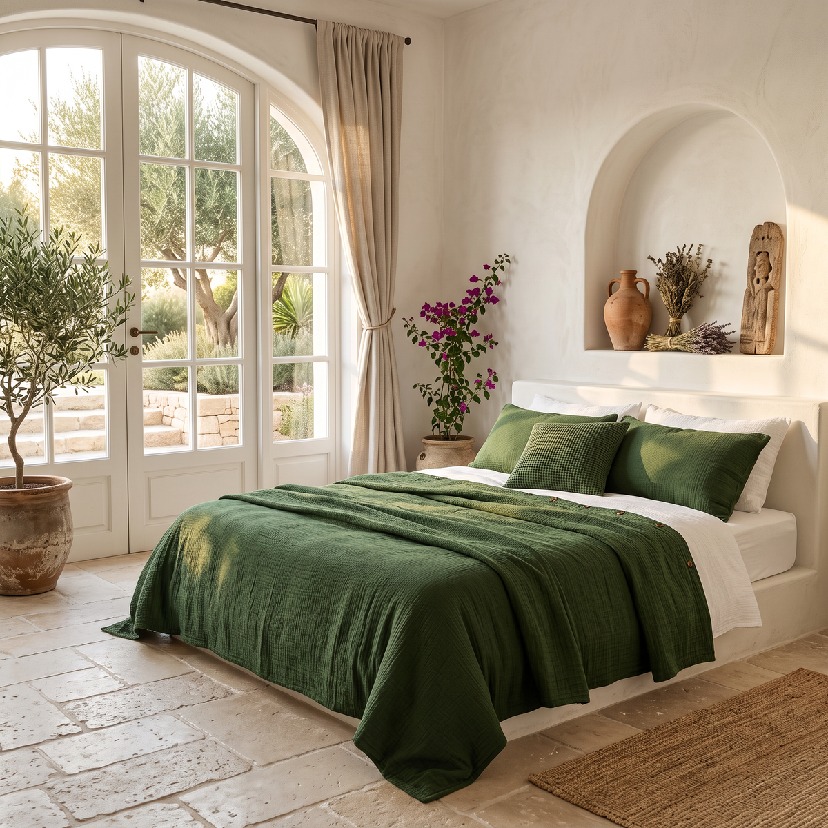 Organic Cotton Gauze Duvet Cover in Various Colors