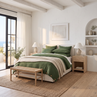 Forest Green Airy Soft Organic Cotton Duvet Cover