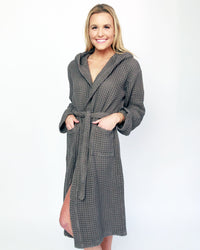 Organic Waffle Hooded Bathrobe