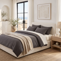 Gray Airy Soft Organic Cotton Duvet Cover