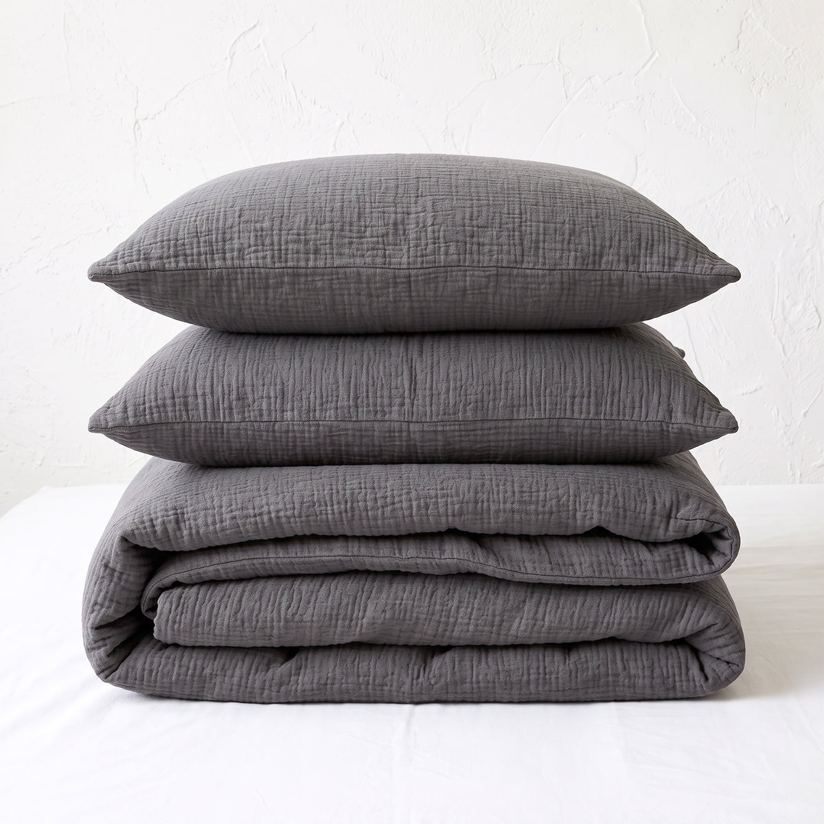 Organic Cotton Pillowcase Set of 2 - Gray