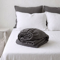 Organic Cotton Gauze Fitted Sheet – Gray