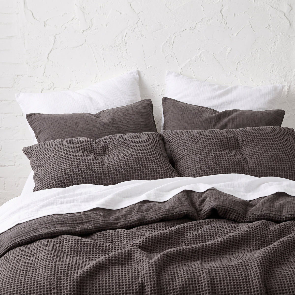 Organic Waffle Pillowcase Set of 2 in Various Colors