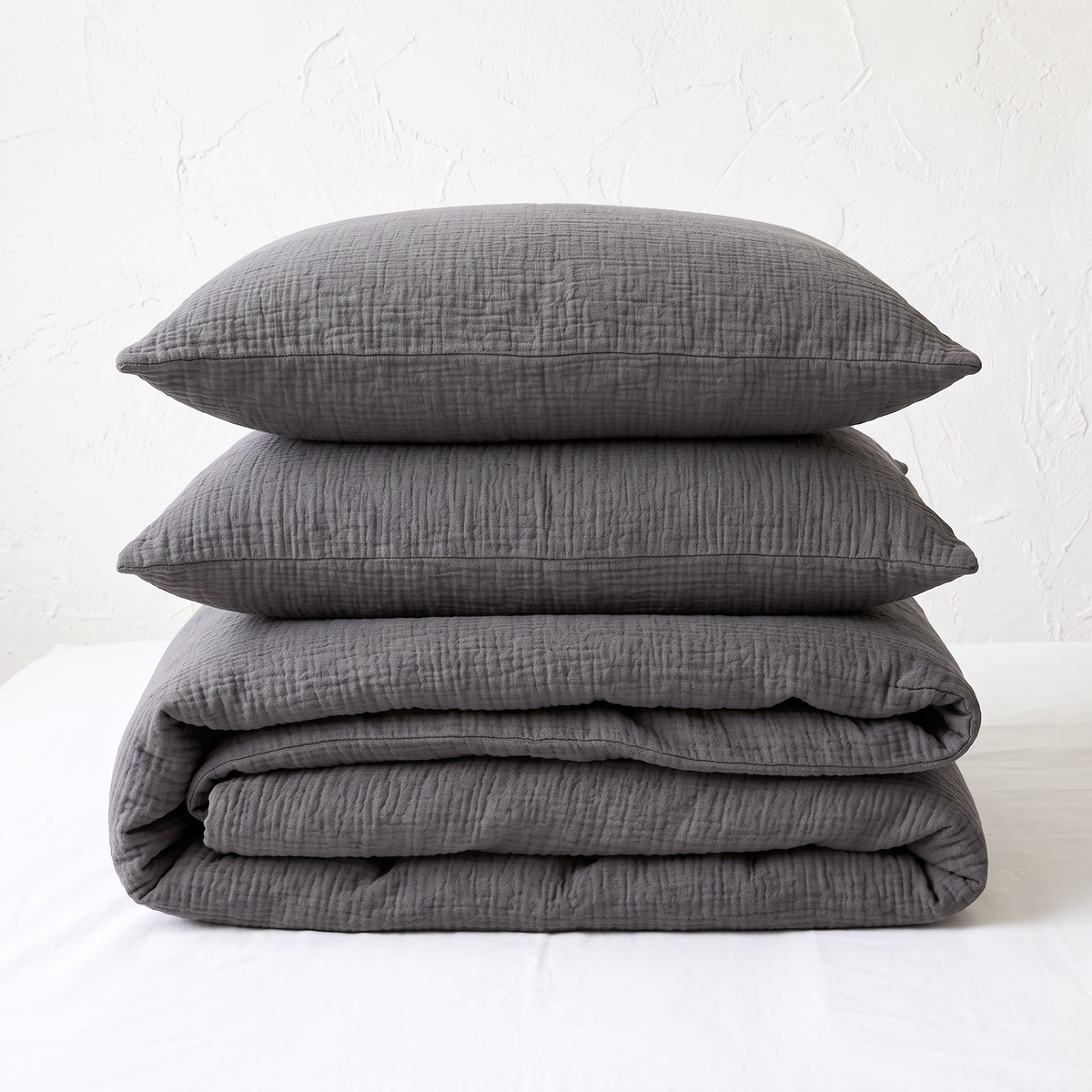 Gray Airy Soft Organic Cotton Duvet Cover