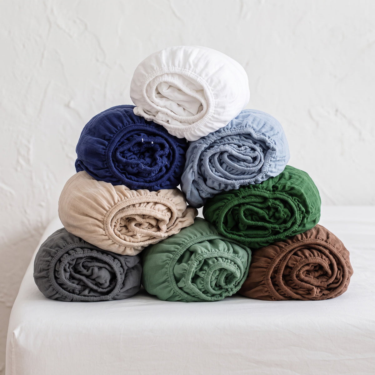 Organic Cotton Gauze Fitted Sheet – Brown