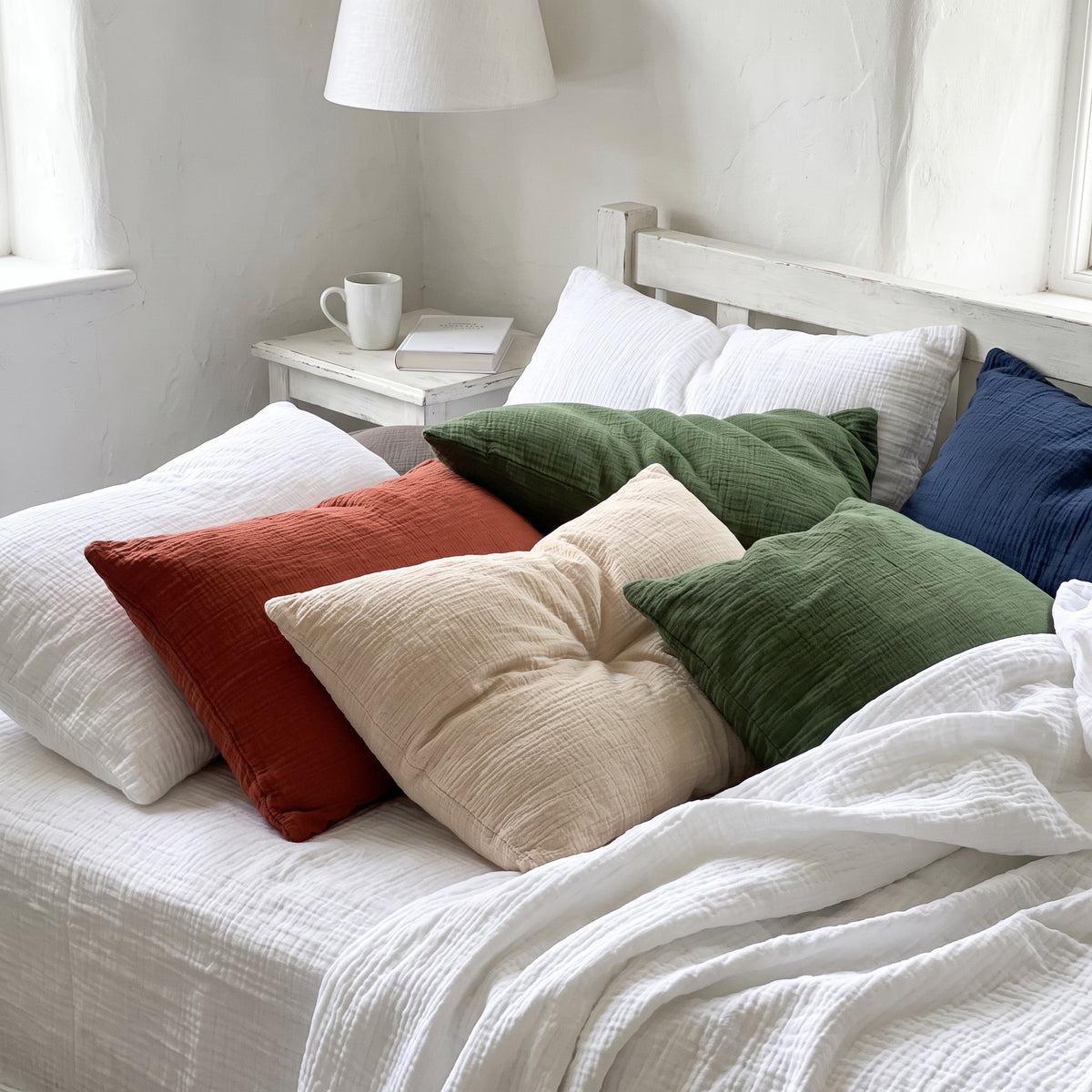 Organic Cotton Pillowcase Set of 2 in Various Colors