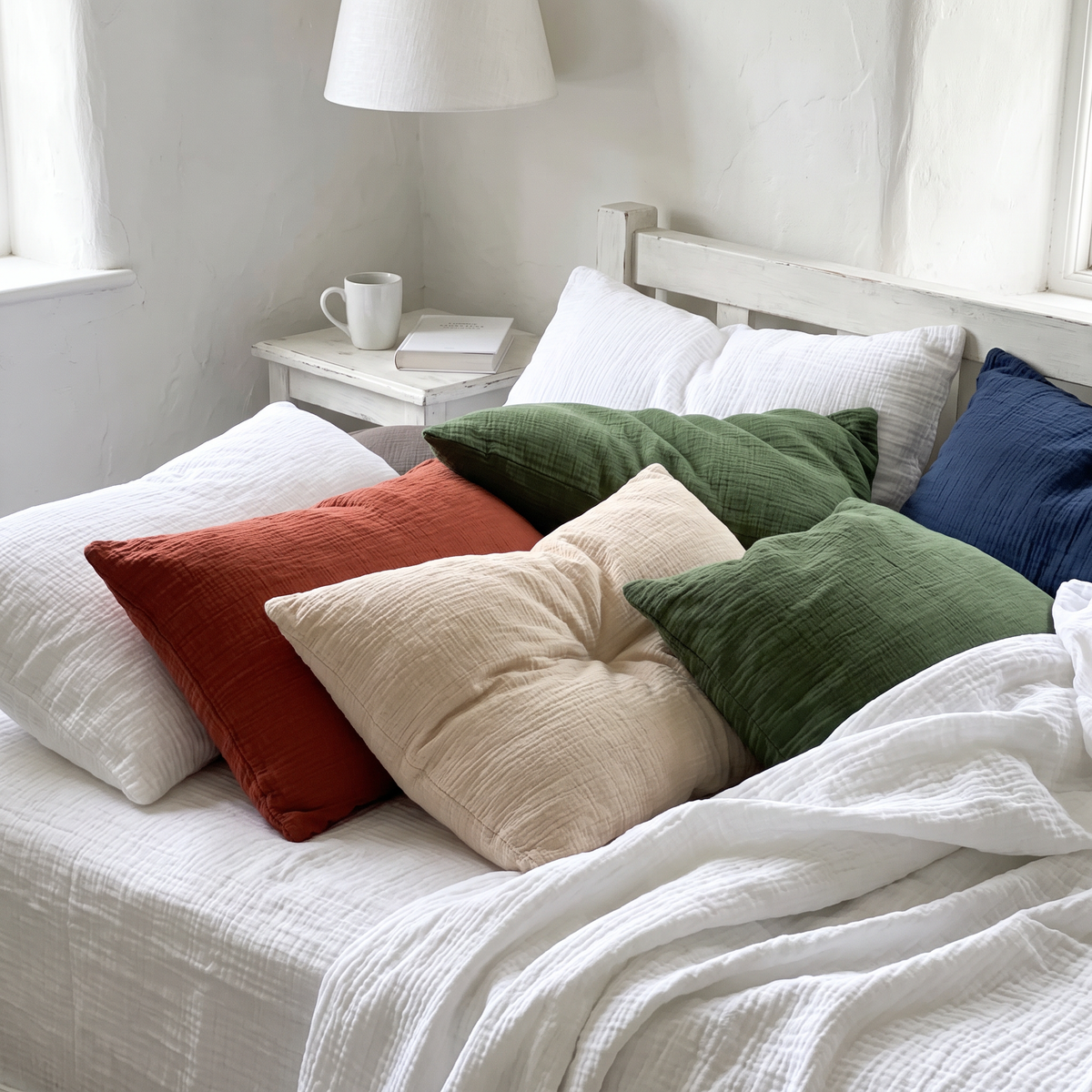 Organic Cotton Pillowcase Set of 2 in Various Colors