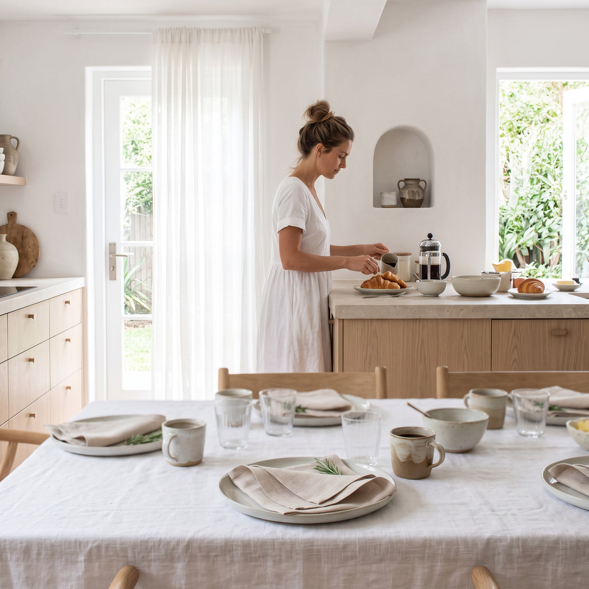 Natural Linen Napkin Set of 4