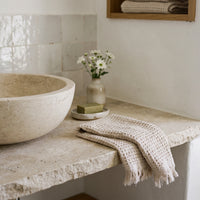Waffle Hand Towel, Natural