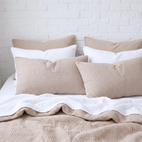 Organic Waffle Pillowcase Set of 2 - Natural