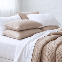 Natural Organic Waffle Duvet Cover - Double Sided
