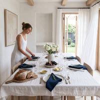 Navy Linen Napkin Set Of 4