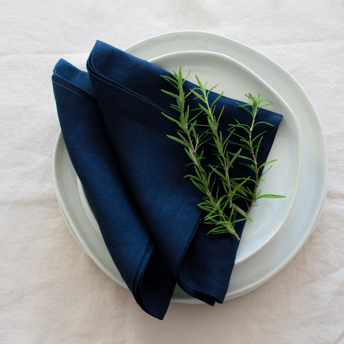 Navy Linen Napkin Set Of 4