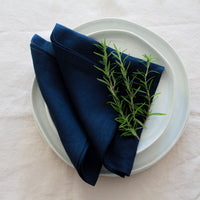 Navy Linen Napkin Set Of 4
